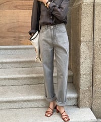 [OUTLET]gray straight denim