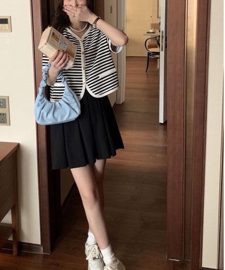 border half sleeve cardigan(ネコポス)