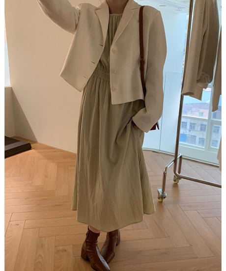airy long dress/3color