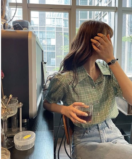 retro check shirt(half sleeve)/2color(ネコポス)