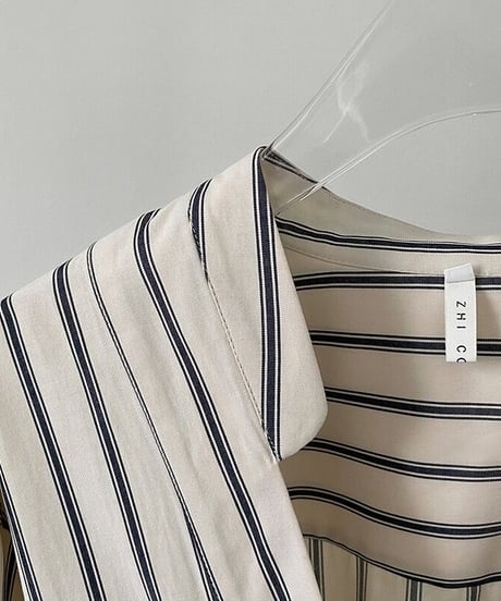 waist shape stripe shirt