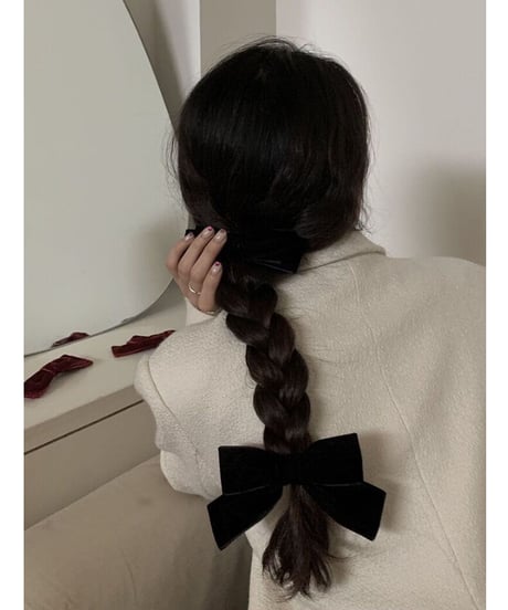 ribbon hair clip/2color(ネコポス)