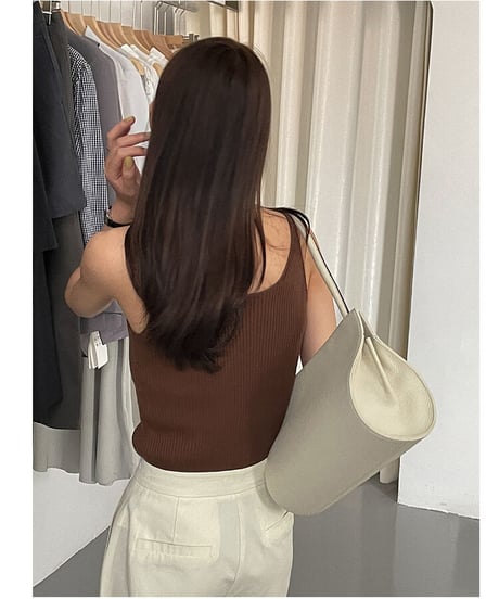 rib knit tank top/6color