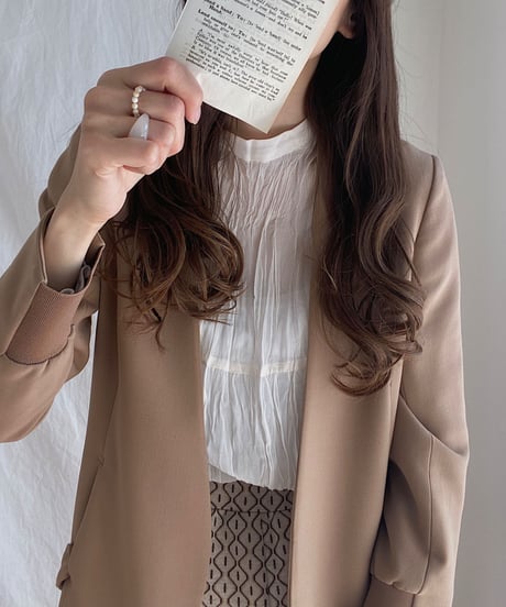 [OUTLET]chiffon pleats tops/4color（ネコポス対象）