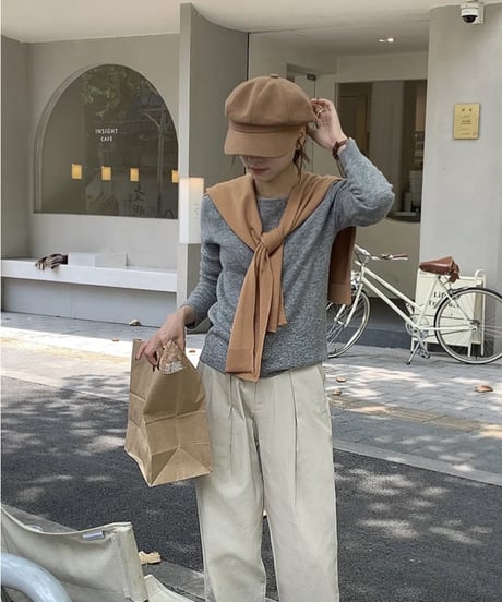 basic rib knit long-T/3color