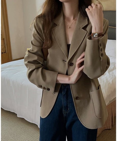 basic tailored jacket/2color