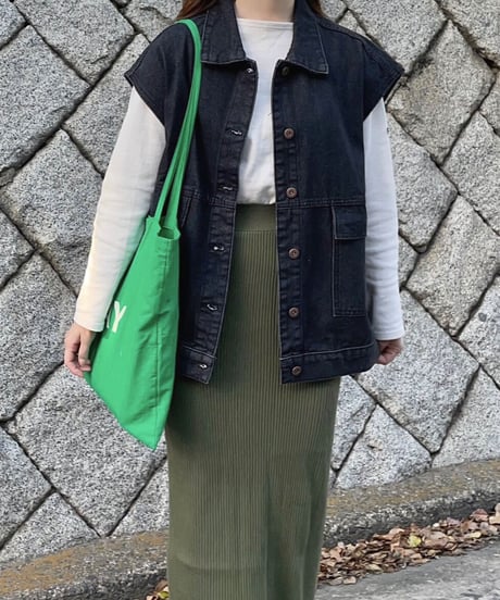 denim over vest/2color