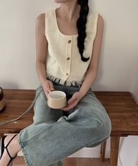 fringe  tweed tops(ネコポス)
