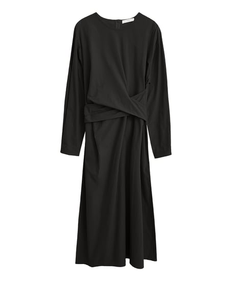 waist wrap long dress/3color