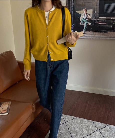 [OUTLET]wool color cardigan/4color