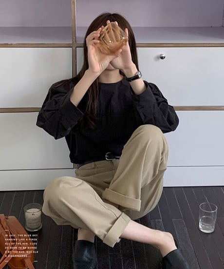 [OUTLET]volume sleeve blouse/3color