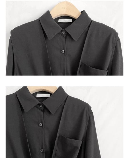 layered design shirt/3color