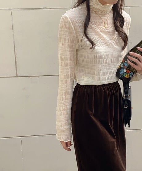 gather sheer tops(ネコポス)