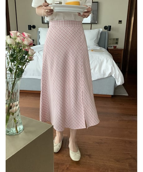 check side slit skirt/2color