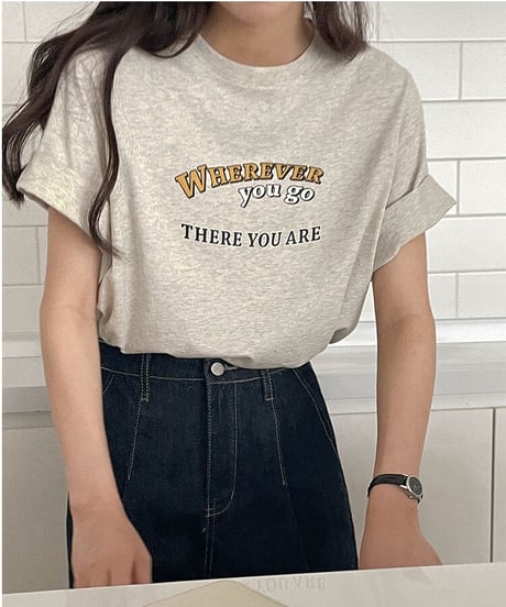 wherever logo T-shirt/2color(ネコポス)
