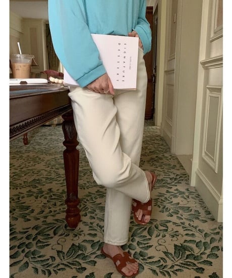 stitch white pants