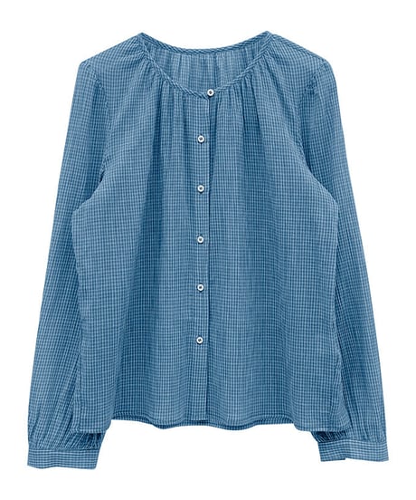 gingham check blouse/4color(ネコポス)