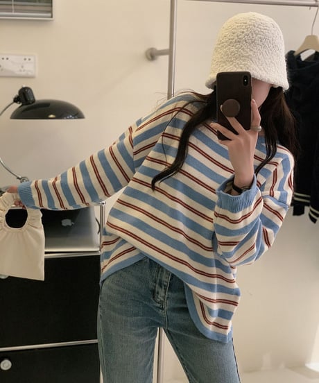 mulch color border knit PO/2color
