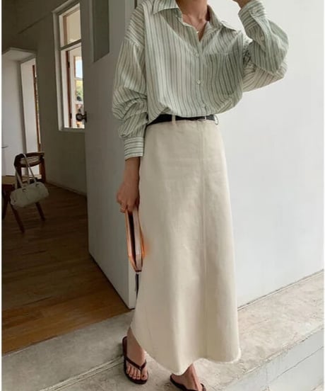 back slit skirt/2color