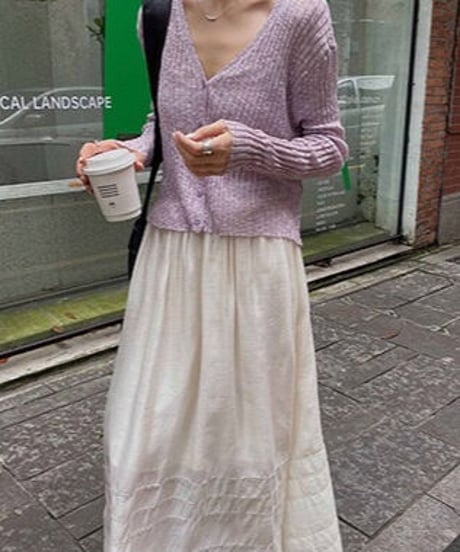 Tencel long skirt/2color