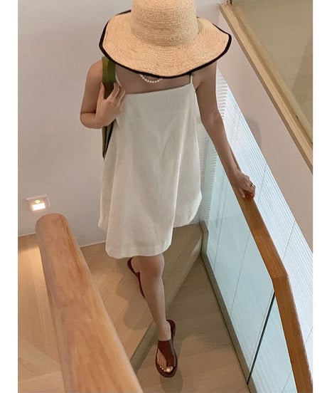 [OUTLET]linen camisole tunic/2color(ネコポス)