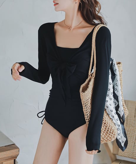swimsuit & cape set/2color