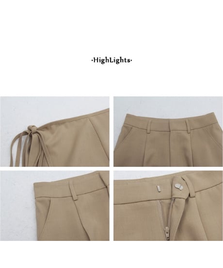 2way wrap layer slacks/2color