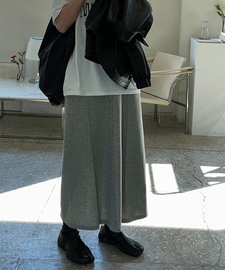 sweat long skirt /5color