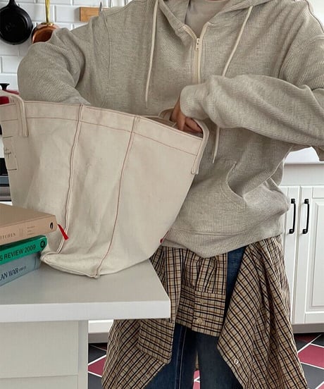 [OUTLET]waffle  half zip hoodie/3color