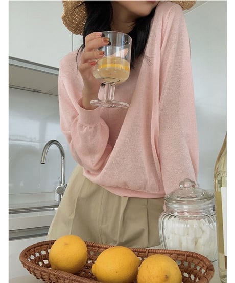 [OUTLET]linen blend sheer long-T/3color(ネコポス)