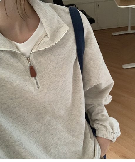 [OUTLET]half zip up pullover/3color