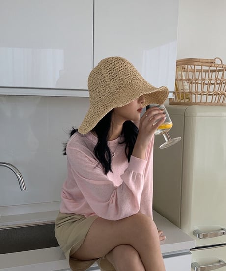 summer straw hat/2color