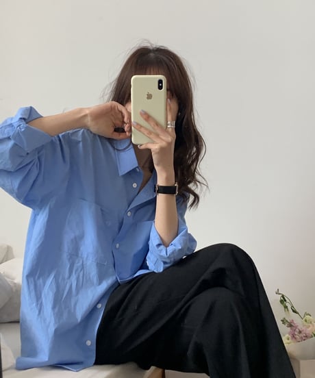 [OUTLET]double pocket color shirt/5color