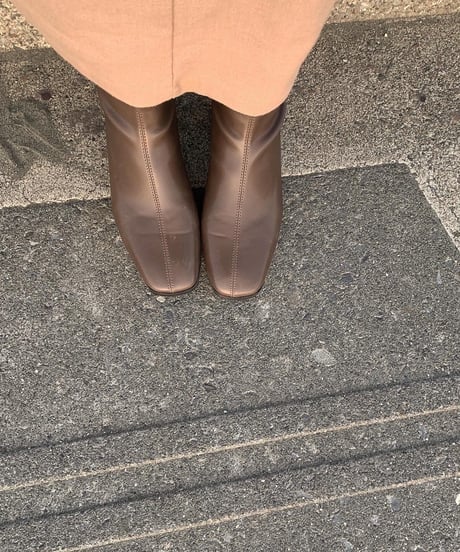 [OUTLET]eco leather short boots/3color