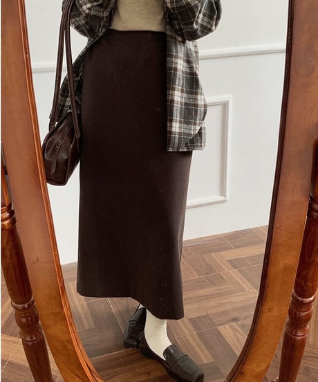 tight long skirt/2color