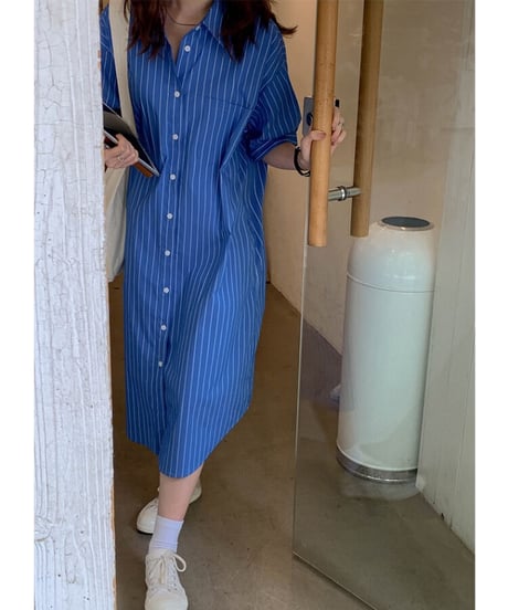 stripe shirt OP（half sleeve）/2color