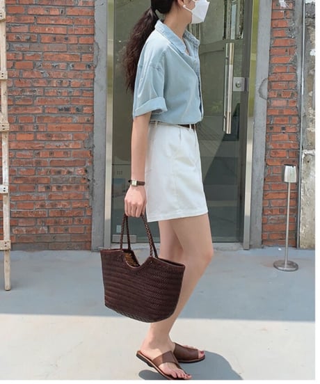 light denim shirt (half sleeve)