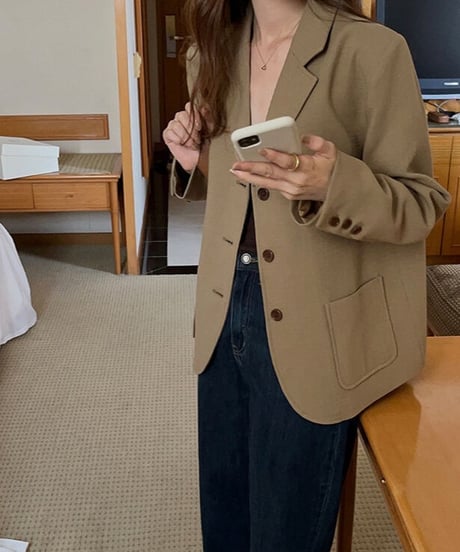 basic tailored jacket/2color
