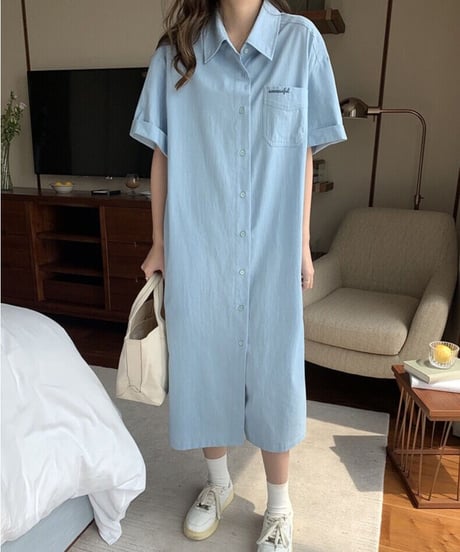 light denim shirt OP(half sleeve)