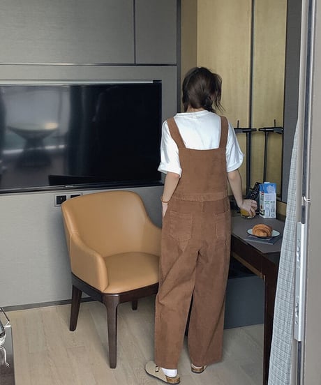 11w corduroy overall/2color