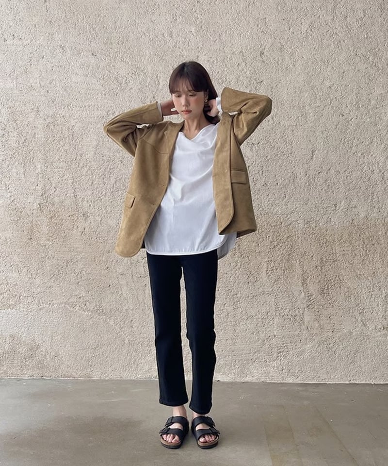 suède tailored jacket | as.style