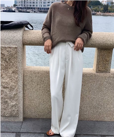 u neck sheer knit/5color