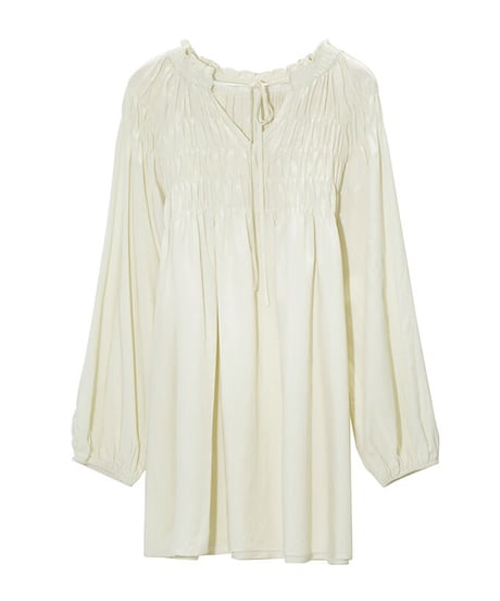 shirring gather tunic/2color