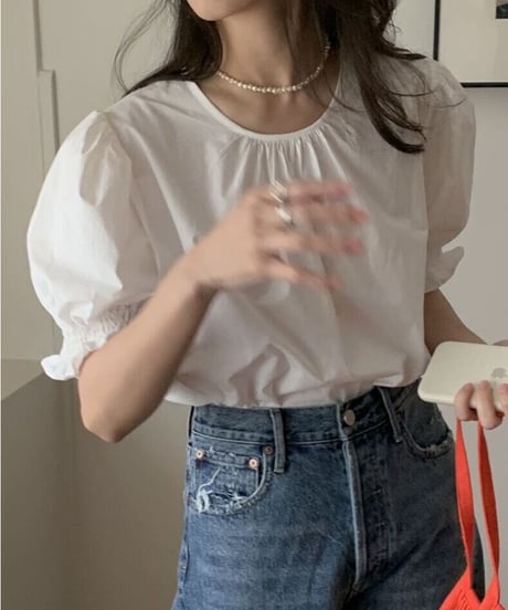 back ribbon sweet blouse/2color(ネコポス)