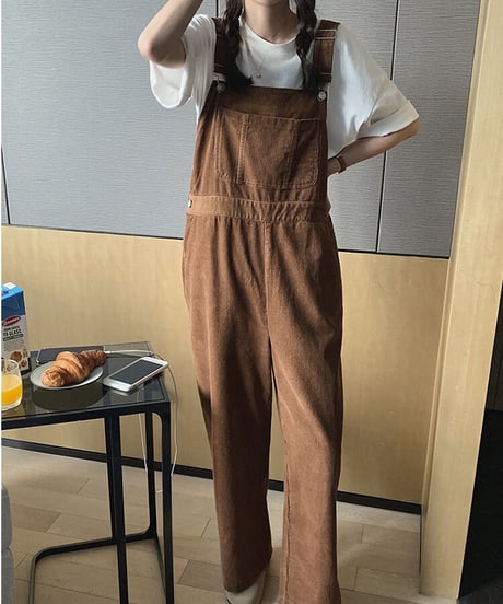 11w corduroy overall/2color