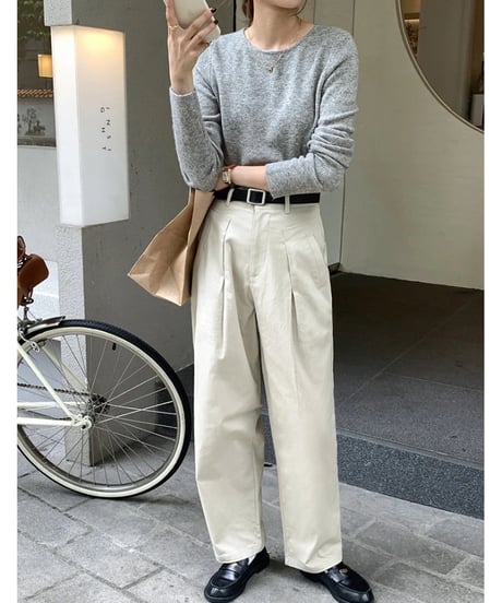 basic rib knit long-T/3color