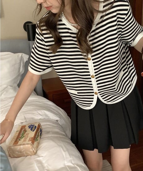 border half sleeve cardigan(ネコポス)