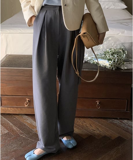 [OUTLET]side belt slacks/3color