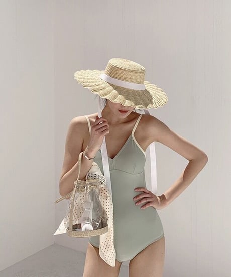 back open swim suit/2color