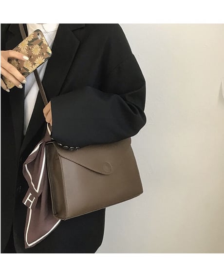 simple shoulder bag & scarf/3color